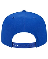 New Era Men's Blue New York Knicks Evergreen Script Side Patch 9FIFTY Snapback Hat