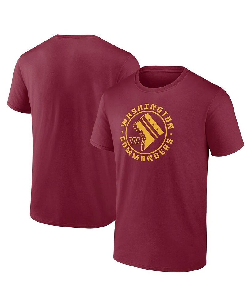 Fanatics Men's Burgundy Washington Commanders Hometown Offensive Drive T-Shirt