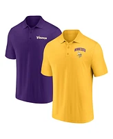 Fanatics Men's Minnesota Vikings Lockup Two-Pack Polo Set