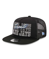 New Era Men's Black Toronto Blue Jays Street Team A-Frame Trucker 9FIFTY Snapback Hat