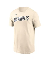 Nike Men's Cream Los Angeles Dodgers 2024 City Connect Wordmark T-Shirt