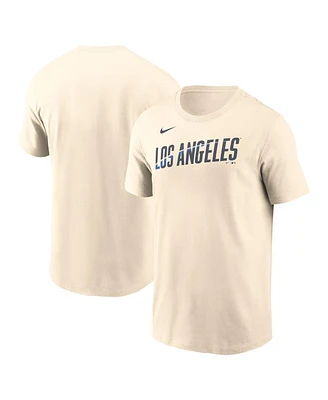 Nike Men's Cream Los Angeles Dodgers 2024 City Connect Wordmark T-Shirt