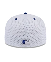 New Era Men's White Toronto Blue Jays Throwback Mesh 59FIFTY Fitted Hat