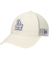 New Era Men's Stone Los Angeles Dodgers Game Day 9TWENTY Adjustable Trucker Hat