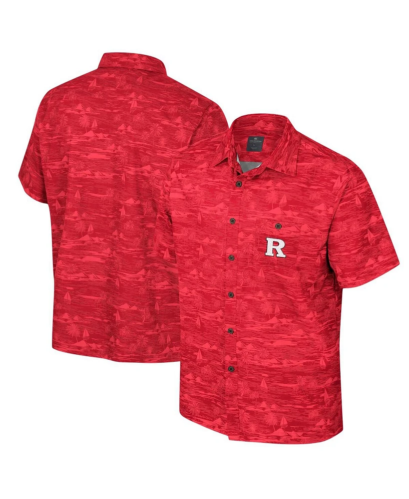 Colosseum Men's Scarlet Rutgers Scarlet Knights Ozark Button-Up Shirt