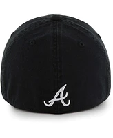 '47 Brand Men's Black Atlanta Braves Crosstown Classic Franchise Fitted Hat