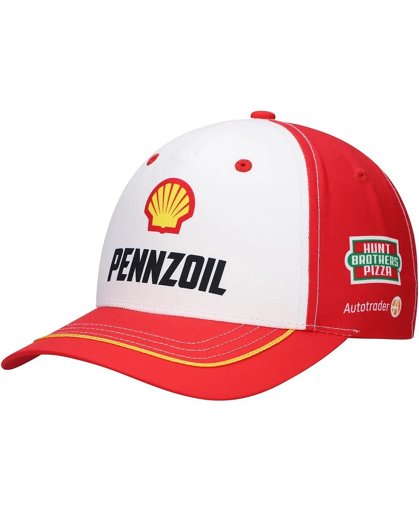 Team Penske Men's White/Red Joey Logano Shell Pennzoil Uniform Adjustable Hat