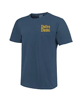 Image One Men's and Women's Navy Notre Dame Fighting Irish Hyper Local Celtic Tartan Campus T-Shirt