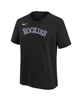 Nike Big Boys and Girls Kris Bryant Black Colorado Rockies Home Player Name Number T-Shirt