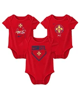 Nike Baby Red St. Louis Cardinals 2024 City Connect Three-Piece Bodysuit Set