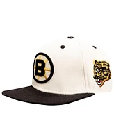 Pro Standard Men's Cream Boston Bruins Retro Classic Logo Snapback Hat