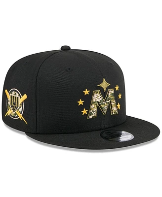 New Era Men's Black Minnesota Twins 2024 Armed Forces Day 9FIFTY Snapback Hat