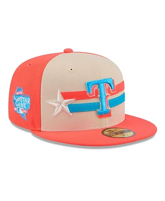 New Era Men's Cream Texas Rangers 2024 Mlb All-Star Game 59FIFTY Fitted Hat