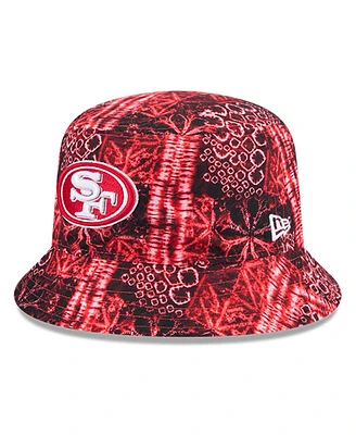 New Era Men's Scarlet San Francisco 49ers Shibori Bucket Hat