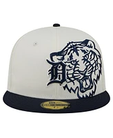 New Era Men's Cream/Navy Detroit Tigers Lonestar 59FIFTY Fitted Hat