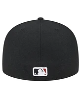 New Era Men's Black Arizona Diamondbacks Checkered Undervisor 59FIFTY Fitted Hat