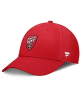 Fanatics Men's Red Florida Panthers 2024 Stanley Cup Champions Hometown Slogan Flex Hat