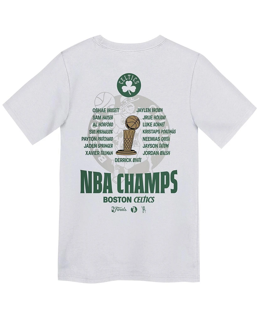 Nike Preschool White Boston Celtics 2024 Nba Finals Champions Celebration Roster T-Shirt