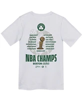 Nike Preschool White Boston Celtics 2024 Nba Finals Champions Celebration Roster T-Shirt