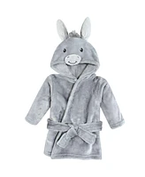 Hudson Baby Baby Boys Plush Bathrobe and Toy Set, Donkey, One