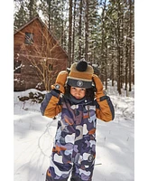 Deux par Big Boys One Piece Snowsuit Dark Gray Printed Camo