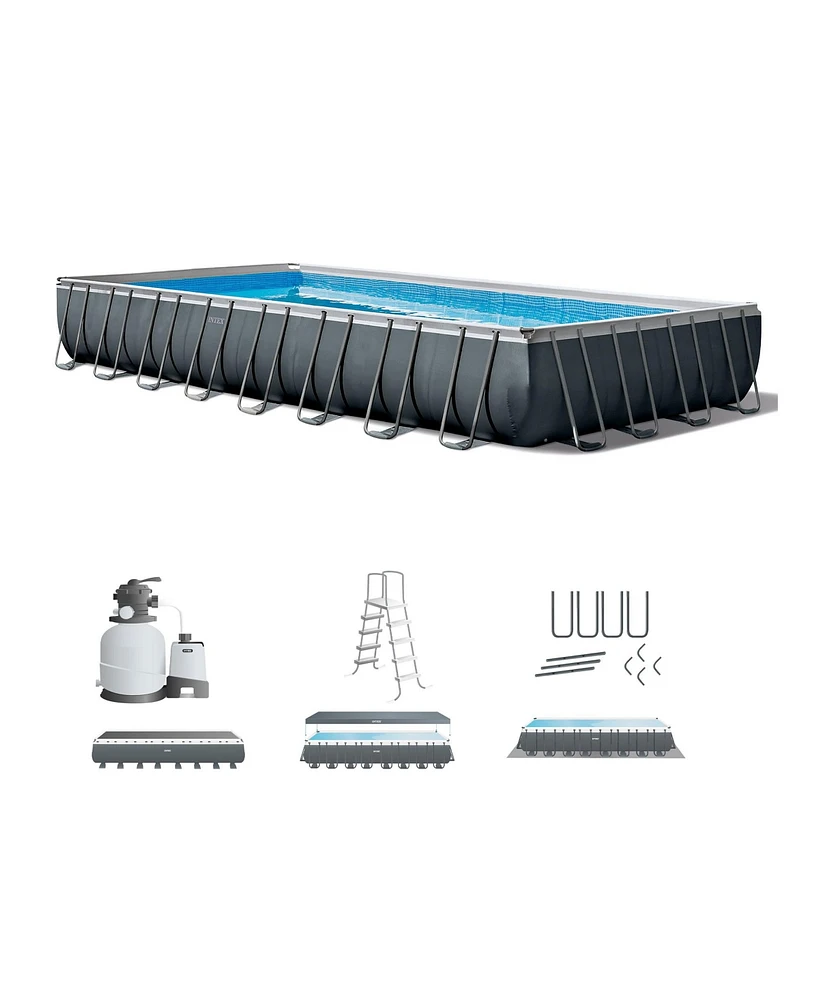 Intex 32' x 16' x 52" Rectangular Ultra Xtr Frame Above Ground Swimming Pool Set