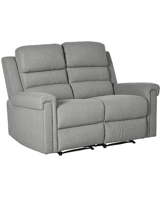 Homcom Modern Loveseat Recliner Sofa 2 Seater Couch with Thick Foan