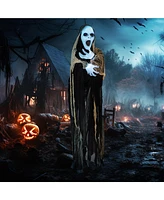 Outsunny 60" Outdoor Halloween Decorations Female Ghost, Lighted Hanging Decoration