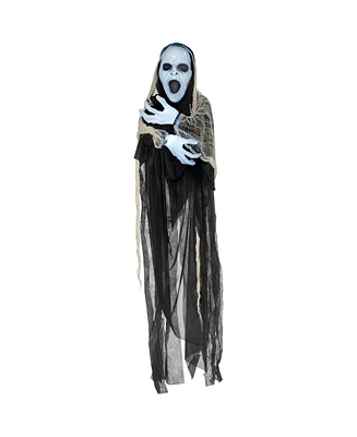 Outsunny 60" Outdoor Halloween Decorations Female Ghost, Lighted Hanging Decoration