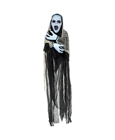 Outsunny 60" Outdoor Halloween Decorations Female Ghost, Lighted Hanging Decoration