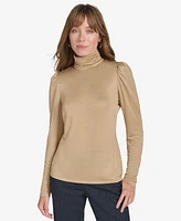 Tommy Hilfiger Women's Puff-Sleeve Turtleneck Top