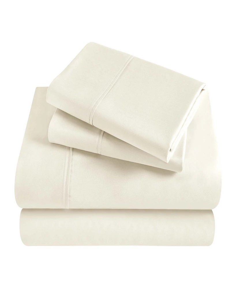 Superior Modal From Beechwood 400 Thread Count Lightweight Cooling Solid Deep Pocket Bed Sheet Set