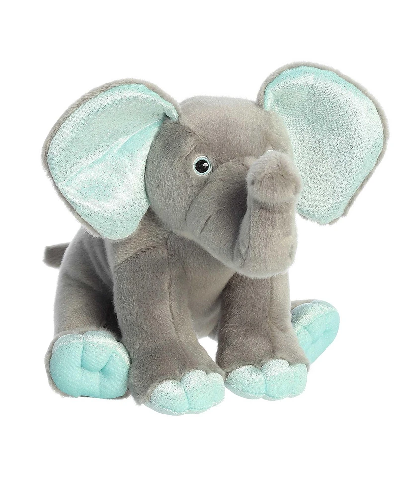 Aurora Medium Elephant Destination Nation Adventurous Plush Toy Mint 12"