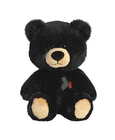 Aurora Large Hugga-Wug Holly Bear Holiday Festive Plush Toy Black 13.5"