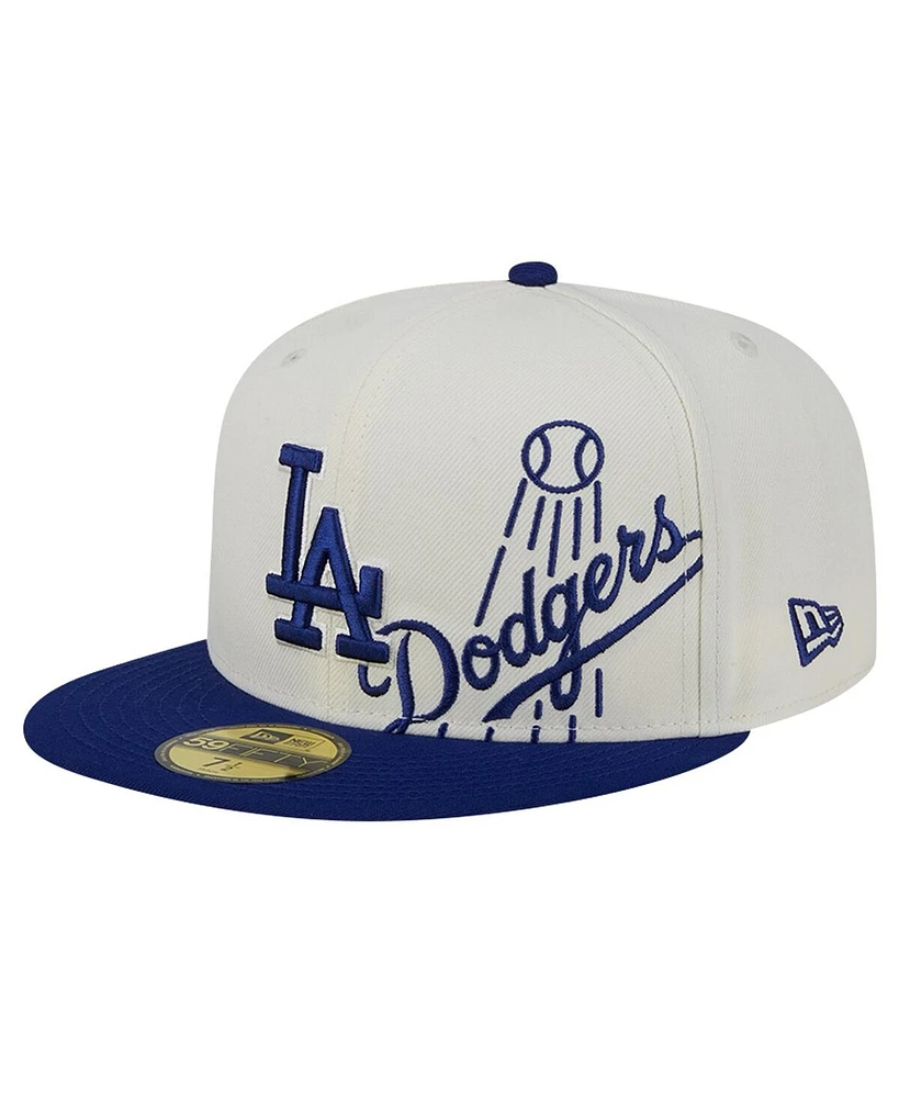 New Era Men's Cream/Royal Los Angeles Dodgers Lonestar 59FIFTY Fitted Hat