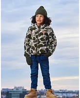 Deux par Baby Boys Reversible Sherpa Jacket Camouflage Green