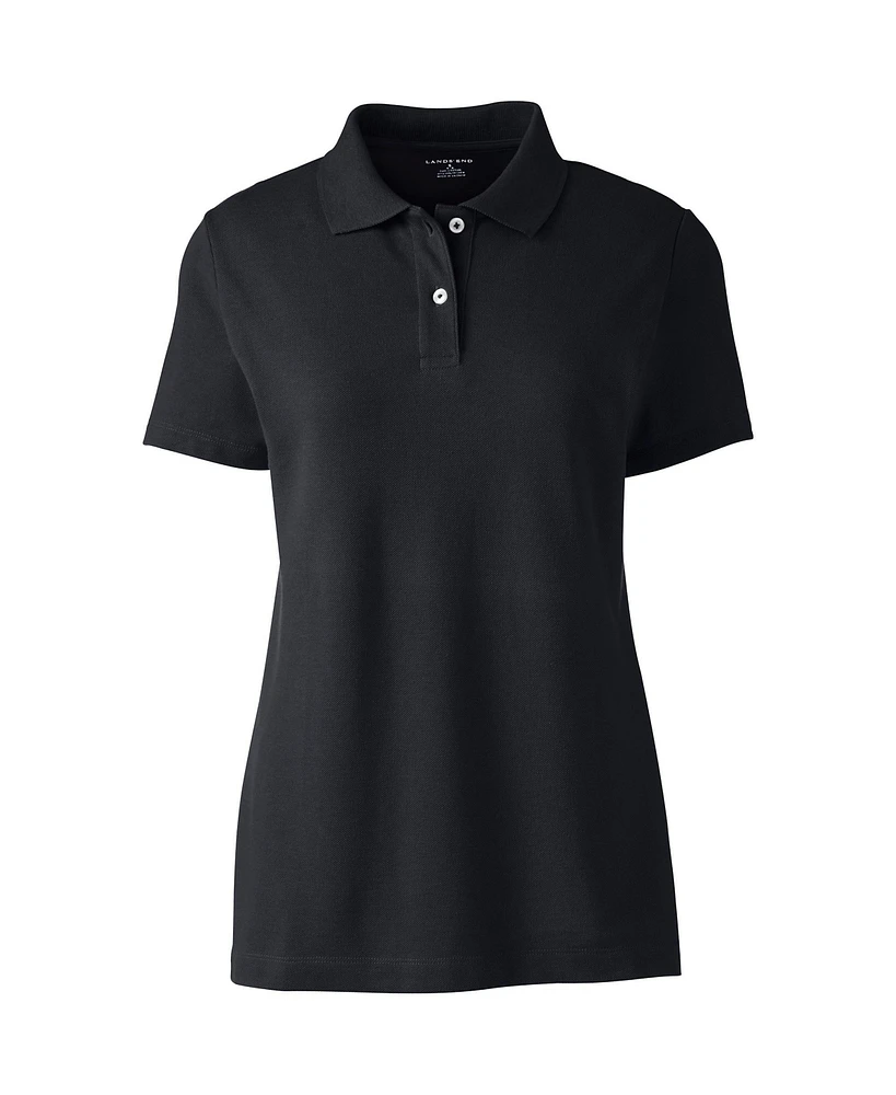 Lands' End Plus School Uniform Short Sleeve Basic Mesh Polo Shirt