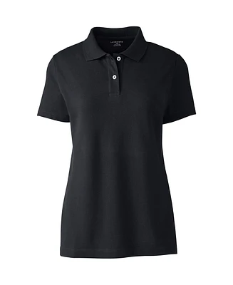 Lands' End Plus Short Sleeve Basic Mesh Polo Shirt