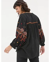 FatFace Women's Elana Embroidered Blouse