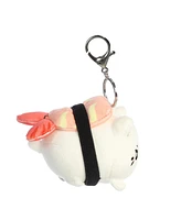 Aurora Mini Shrimp Sushi Meowchi Keychain Tasty Peach Enchanting Plush Toy White 3.5"