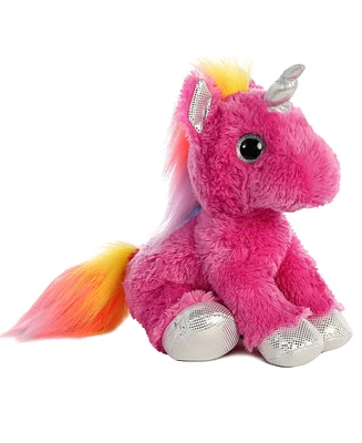 Aurora Medium Cosmic Unicorn Sparkle Tales Enchanting Plush Toy Pink 12"