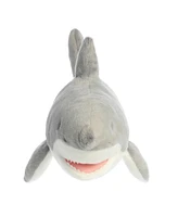 Aurora Large Great White Shark Destination Nation Adventurous Plush Toy Gray 17"