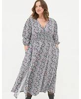 FatFace Plus Rene Wild Floral Midi Dress