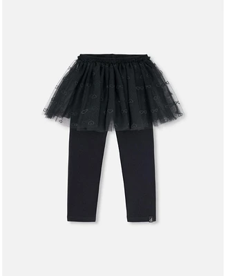 Deux par Baby Girls Leggings With Tulle Skirt