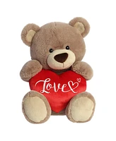 Aurora Large Love Bear Valentine Heartwarming Plush Toy Brown 18"