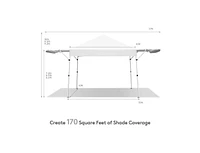 17 Feet x 10 Feet Foldable Pop Up Canopy with Adjustable Instant Sun Shelter