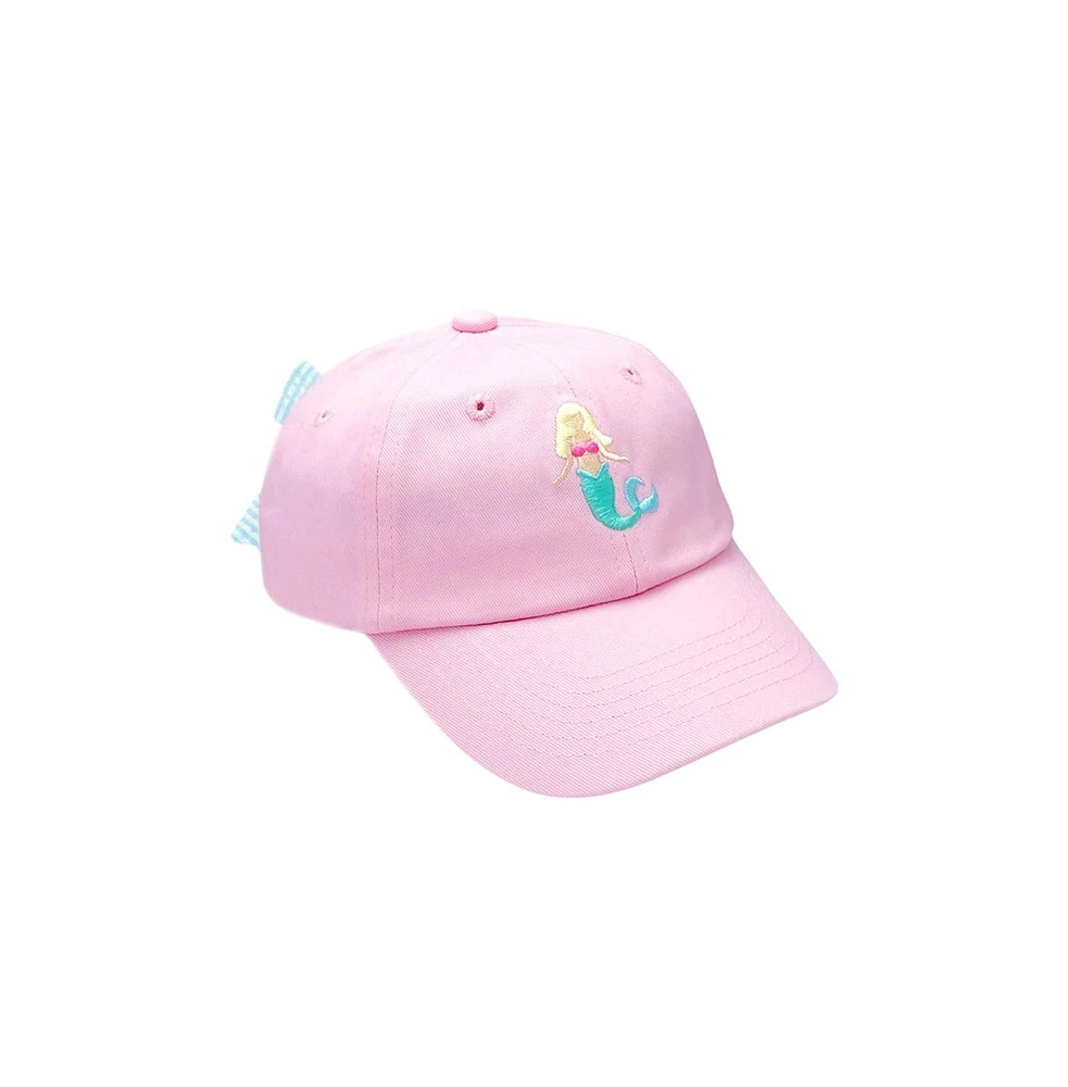 Bits & Bows Girls Girls Mermaid Bow Baseball Hat in Pink