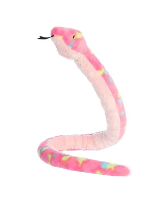 Aurora X-Large Colorful Bubblegum Snake Playful Plush Toy Pink 51"