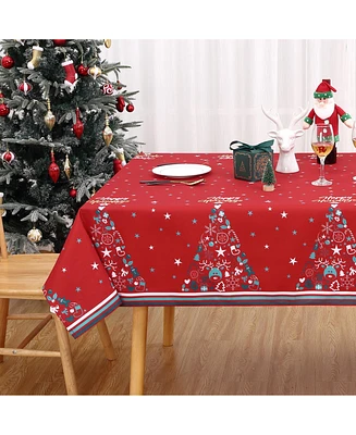 Caromio Christmas Holiday Fabric Tablecloth 60" x 84