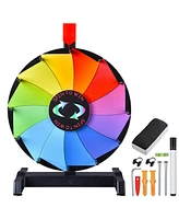 WinSpin 12" Spinning Prize Wheel 12 Slots Wall Mounted Tabletop Colorful Home